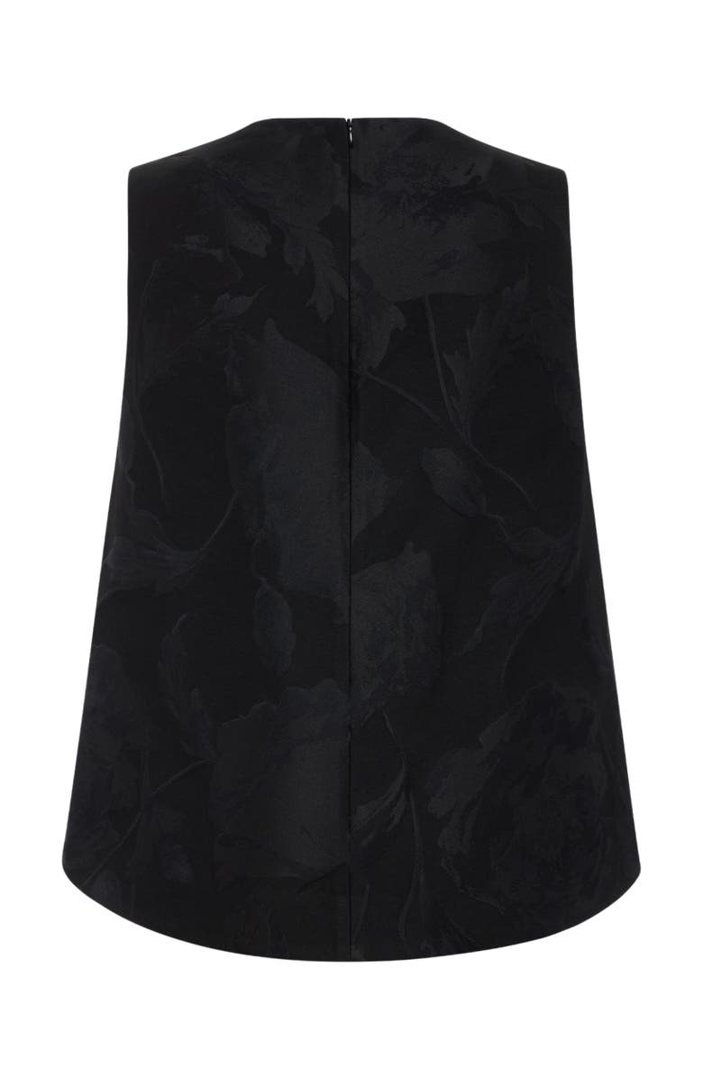 La DoubleJ La Scala Top Embroidered Sylph Jacquard Black, Alternate, color,