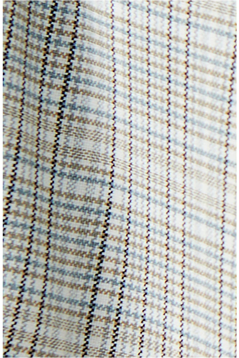 Olivia Tie Waist Plaid Double Breasted Blazer, Alternate, color, NATURAL PLAID COMBO
