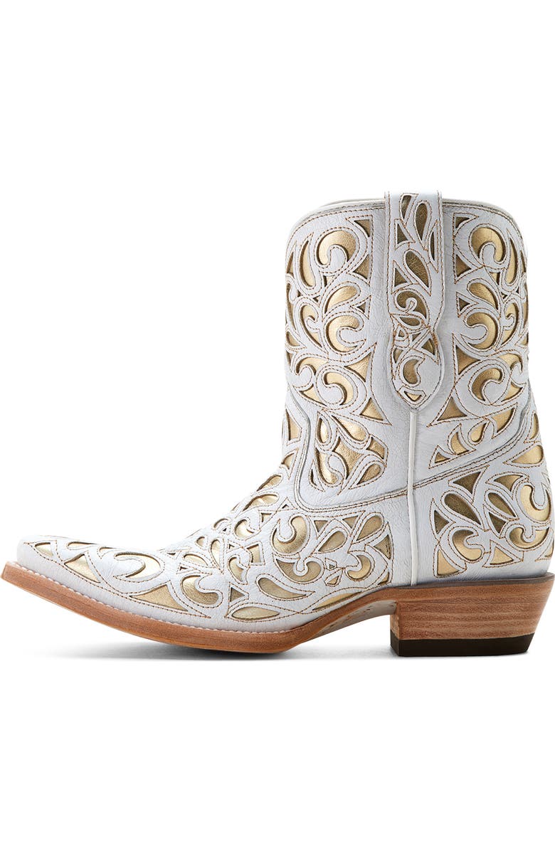 Ariat Valentina Western Boot, Alternate, color, Alabaster/Gold