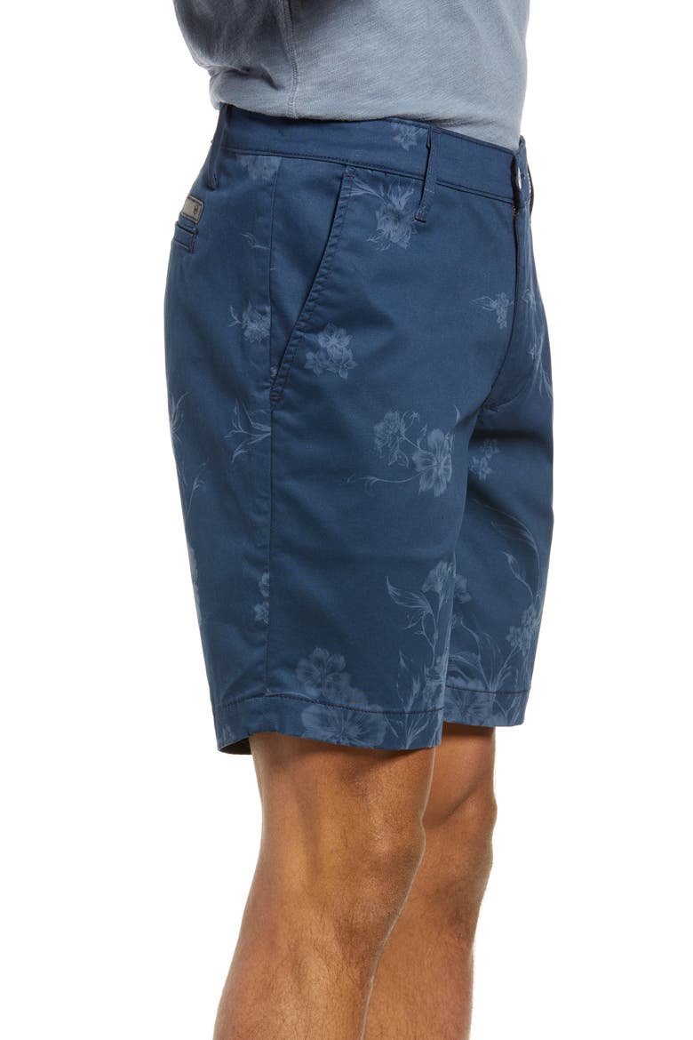 Men's Wanderer Floral Flat Front Shorts, Alternate, color, BOTANICAL FLOWER RIO BLUE