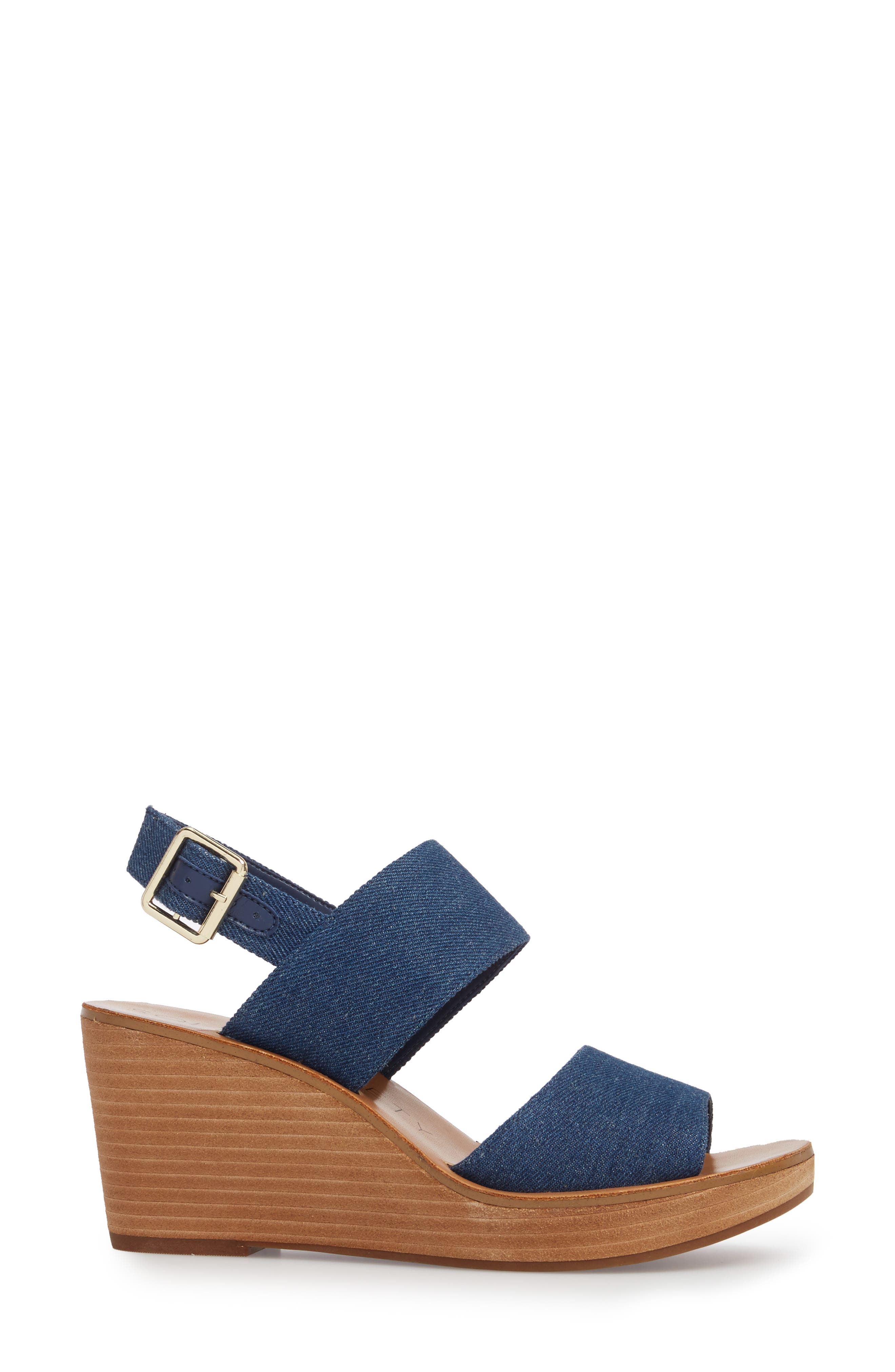 Pavlina Platform Wedge Sandal, Alternate, color, DARK BLUE DENIM