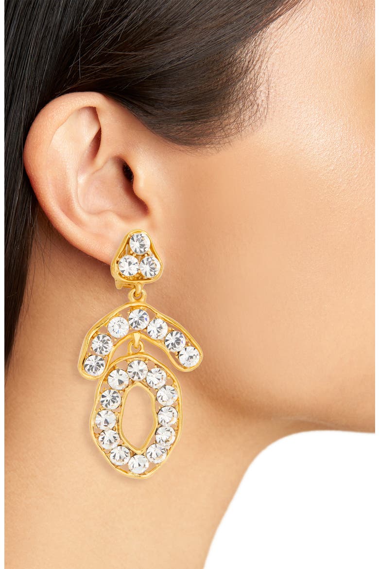 Crystal Statement Drop Earrings, Alternate, color, GOLD