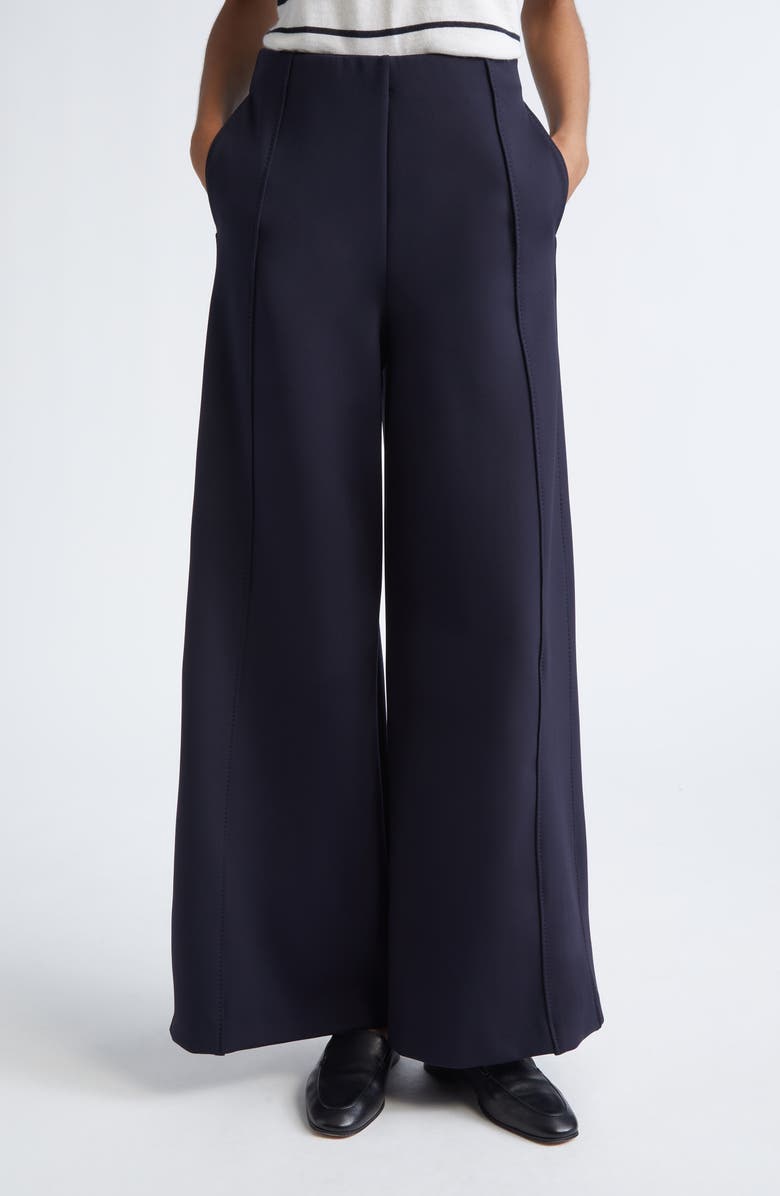 Max Mara Jersey Wide Leg Pants, Alternate, color, Ultramarine