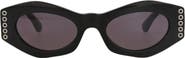 Alaïa 51mm Polarized Round Sunglasses