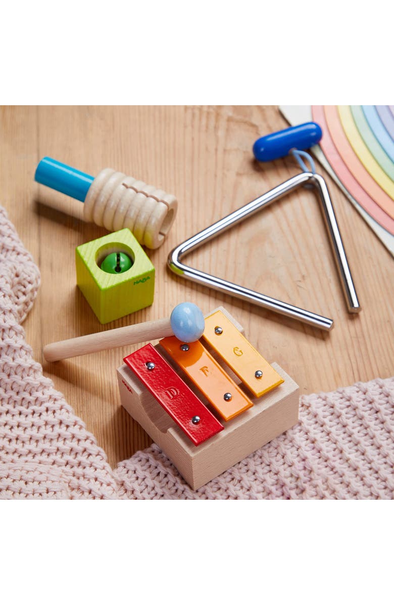 HABA Musical Sounds Play Set - Toddler Toys & Toddler Musical Instruments Preschool Learning Toys, Kids Music & Toddler Sensory Toys, Made in Germany, Alternate, color, Multi