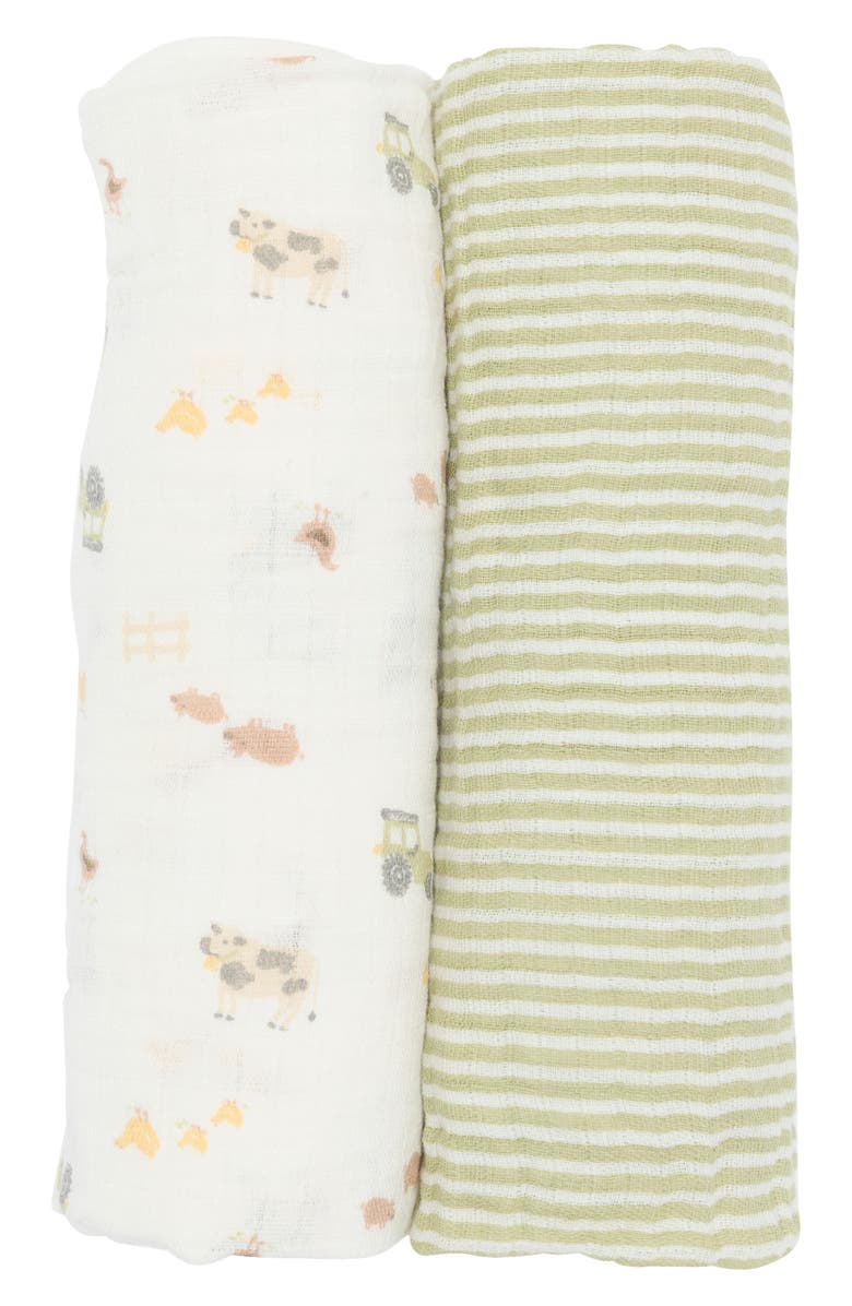KYLE AND DEENA 2-Pack Cotton Muslin Blankets, Alternate, color,