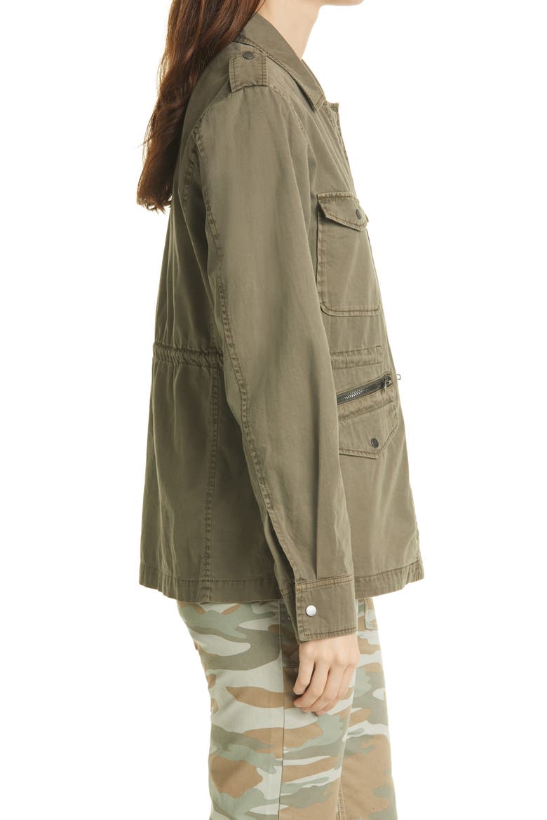 Miller Cotton Military Jacket, Alternate, color, MILITARY