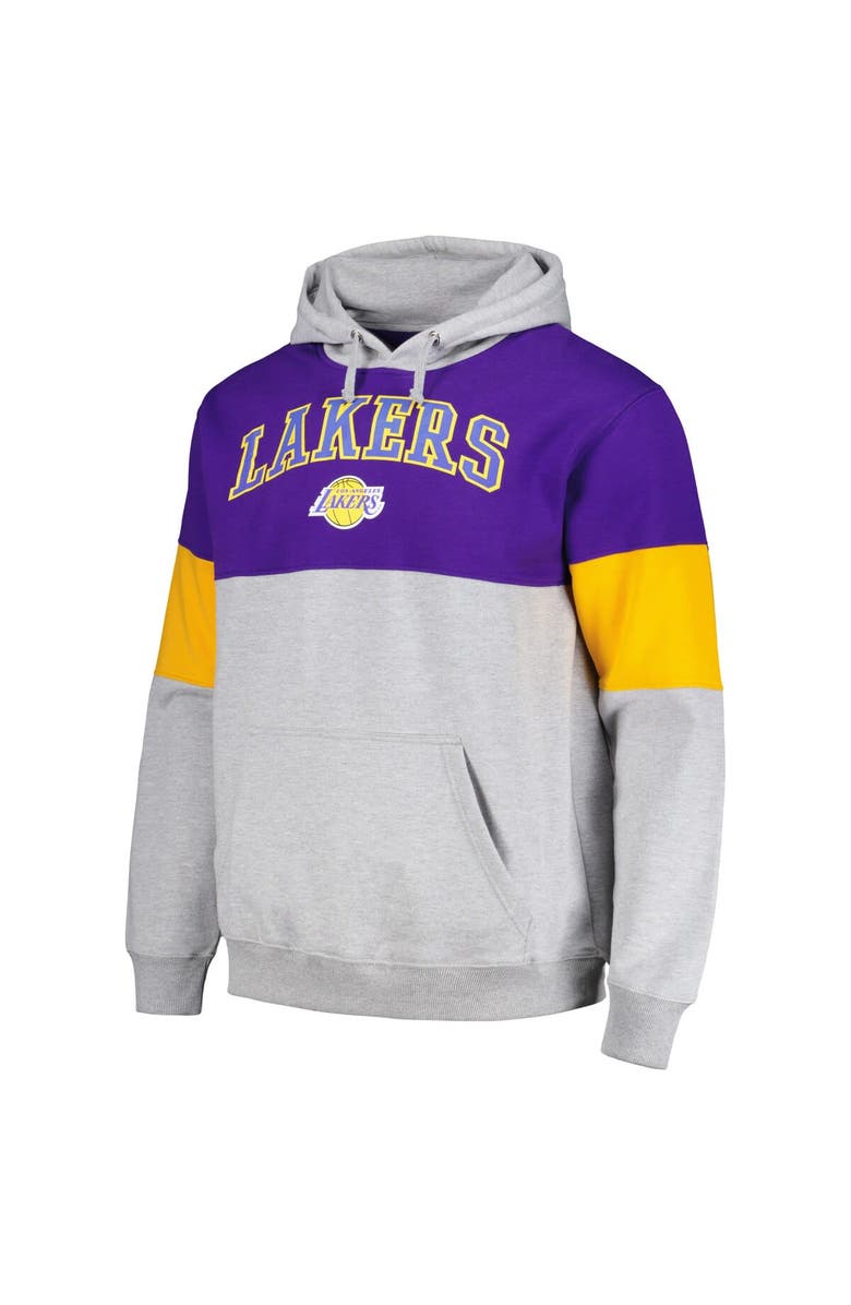 FANATICS Men's Fanatics Branded Purple Los Angeles Lakers Contrast Pieced Pullover Hoodie, Alternate, color, 