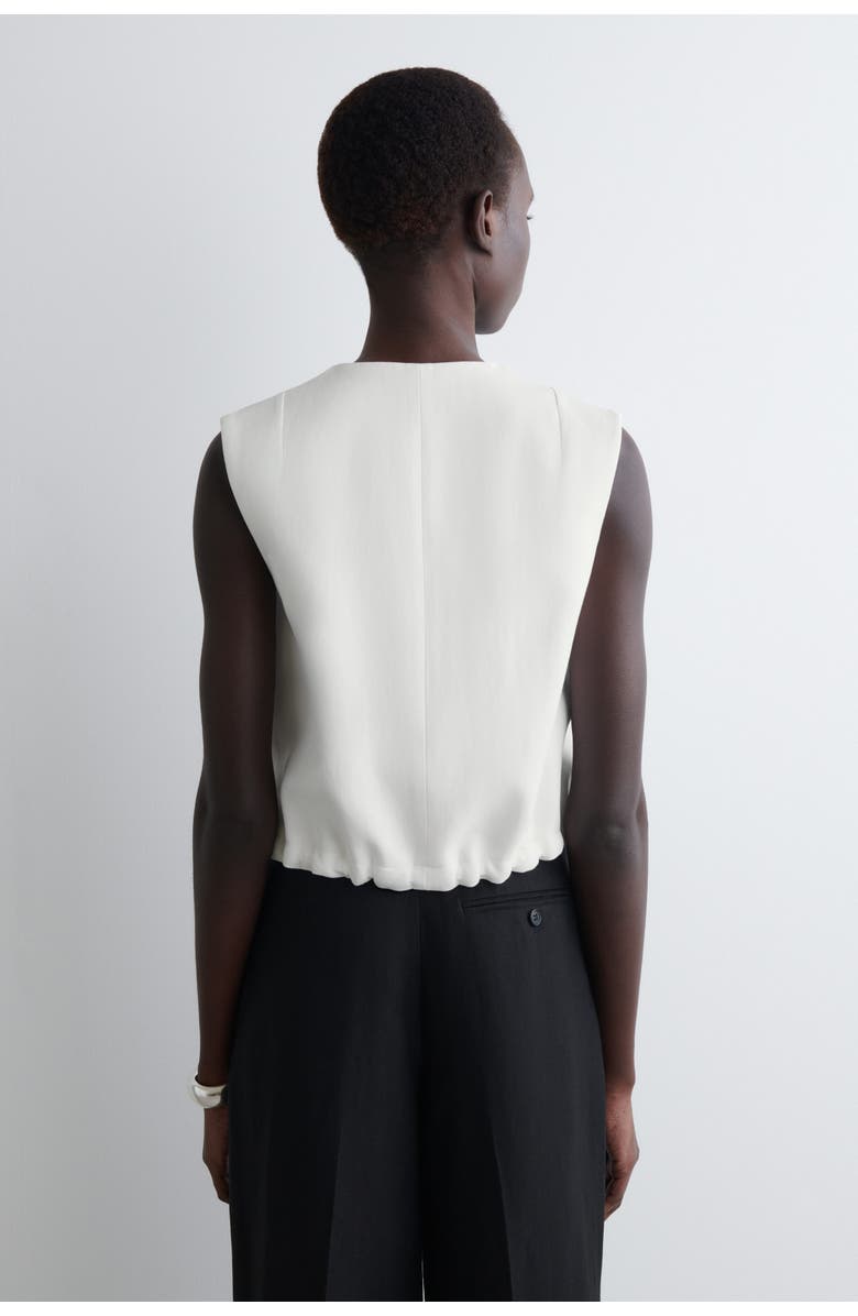 COS Tie-Detail Linen-Blend Wrap Vest, Alternate, color, White