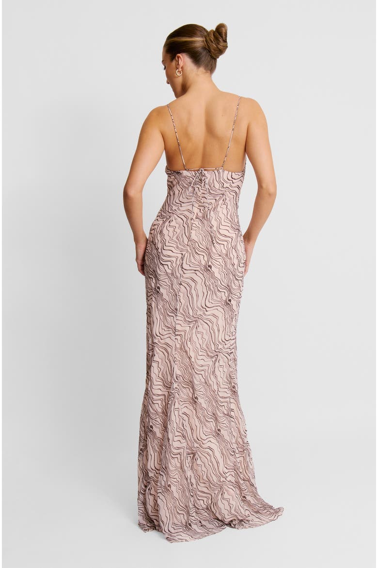 Strappy Coursage Beaded Maxi Dress, Alternate, color, Pale Pink