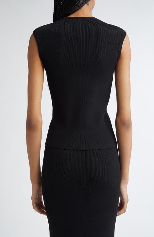 Partow Sable Rib Tank In Black