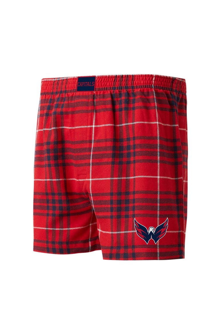 Men's Concepts Sport Red/Navy Washington Capitals Concord Flannel Boxers, Main, color, Red