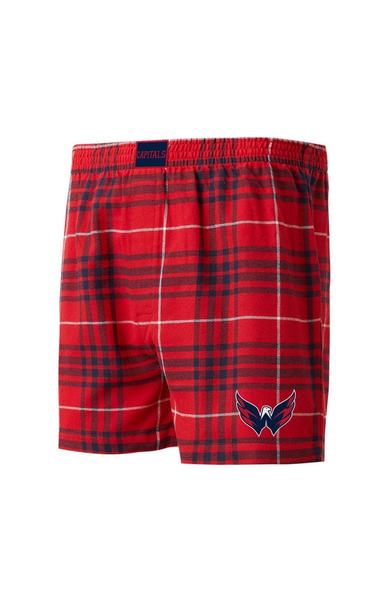 CONCEPTS SPORT Men's Concepts Sport Red/Navy Washington Capitals Concord Flannel Boxers, Main, color, 