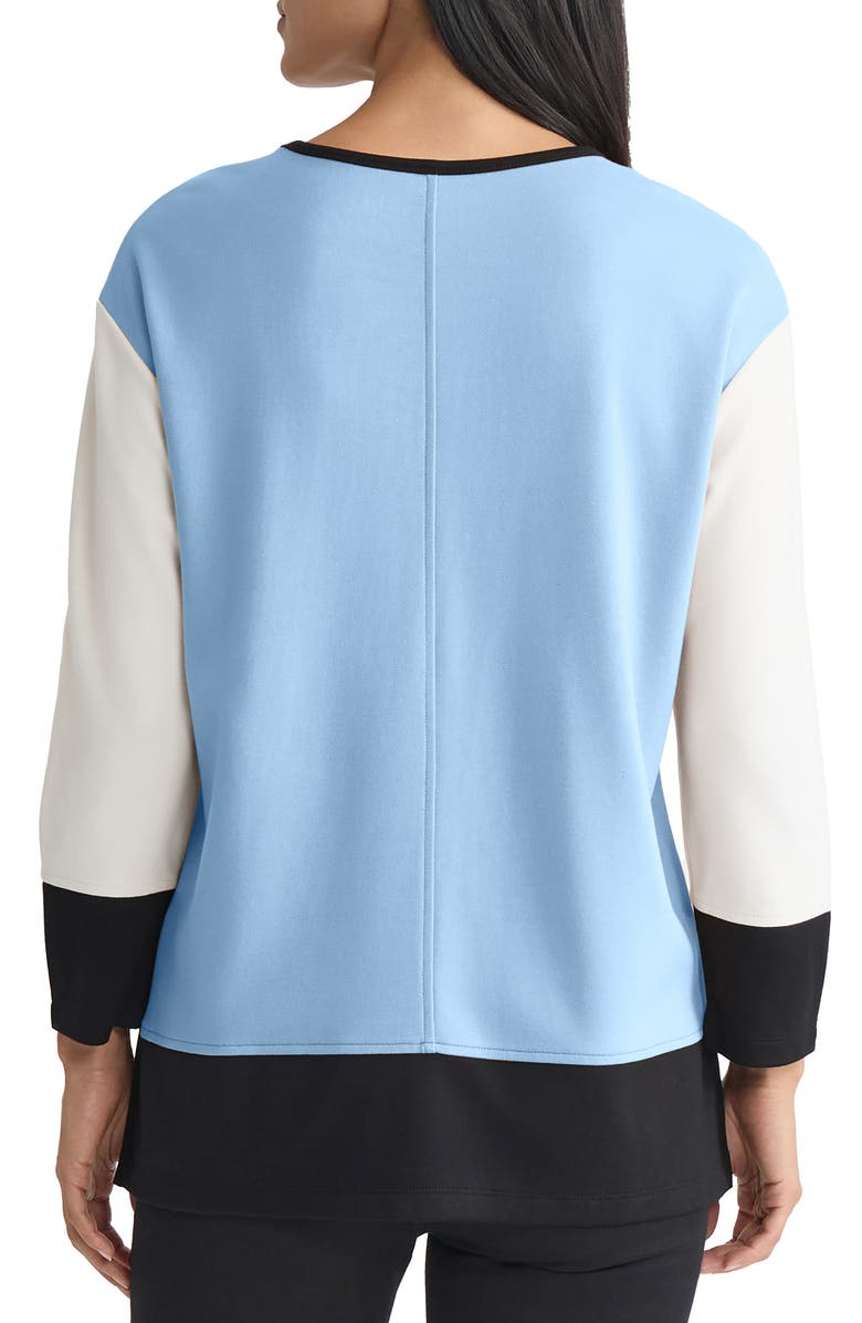 Jones New York Colorblock Tunic, Alternate, color, Chintz Blue Multi