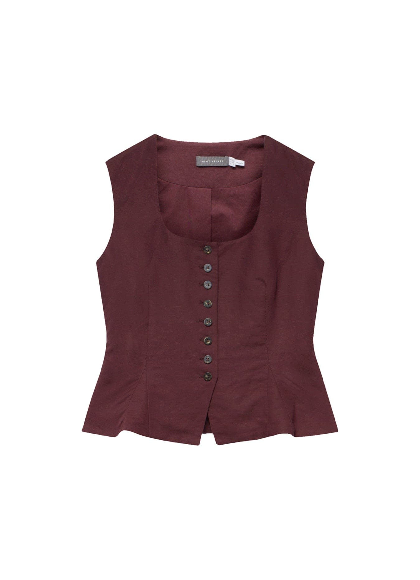 MINT VELVET Linen Blend Peplum Vest (Women) | Nordstrom