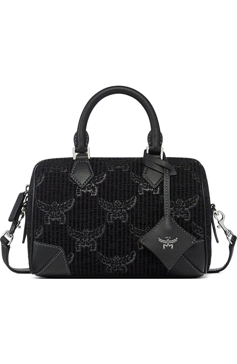 MCM Small Ella Boston Bag in Lauretos Lurex Jacquard, Main, color,