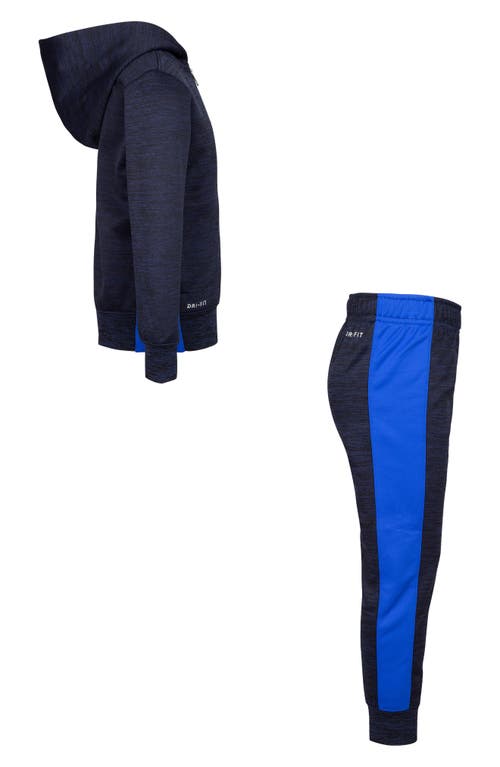Nike Kids' Therma-fit Hoodie & Joggers Set In Blue