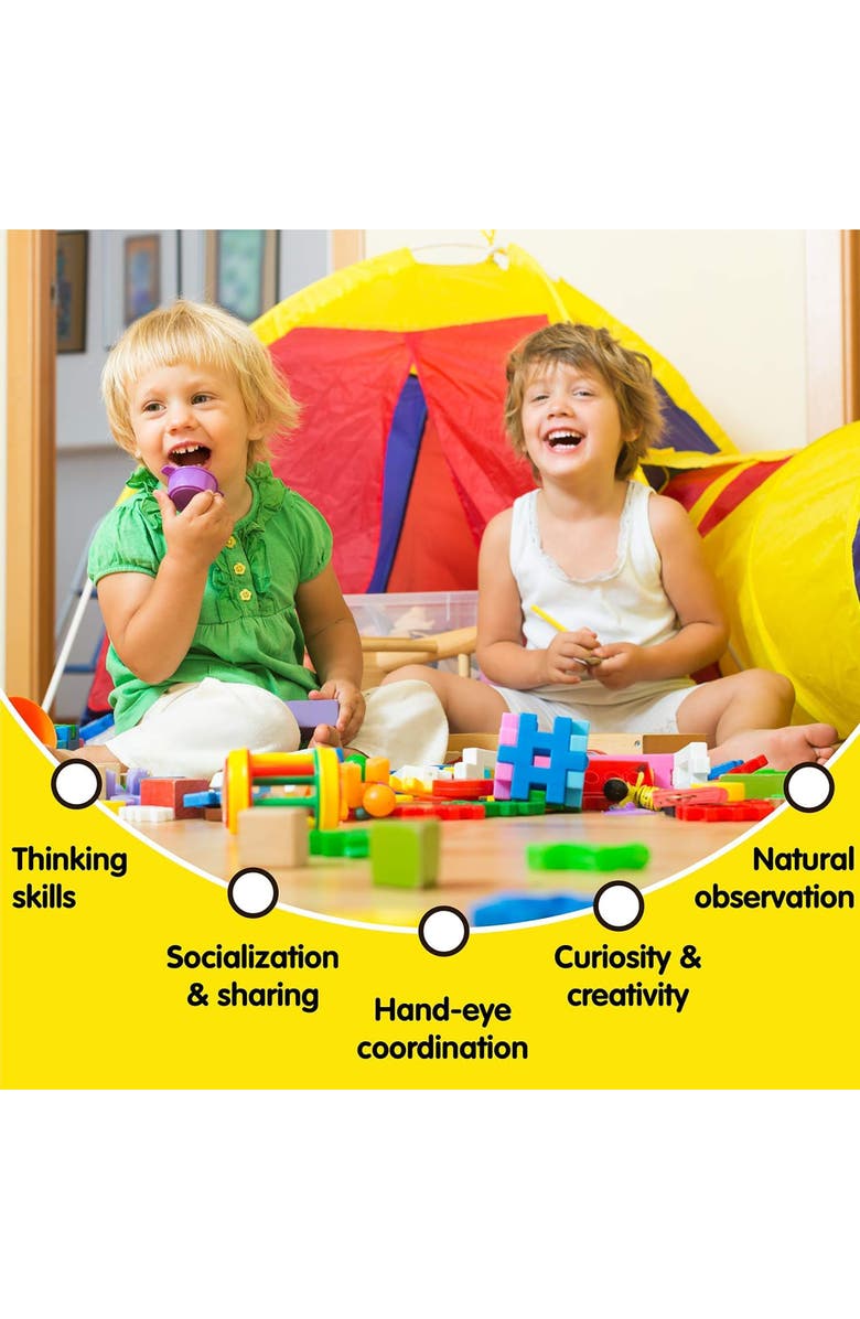 Leo & Friends Shape Sorting Clock with Removable Number Blocks 1-12 Included, Alternate, color, Blue