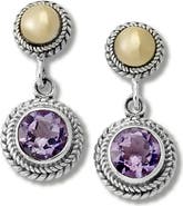 SAMUEL B. Round Stone Drop Earrings
