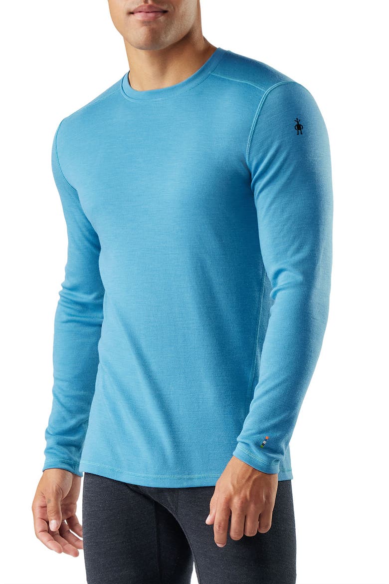 Classic Thermal Merino Wool Blend T-Shirt, Main, color, MINERAL BLUE HEATHER