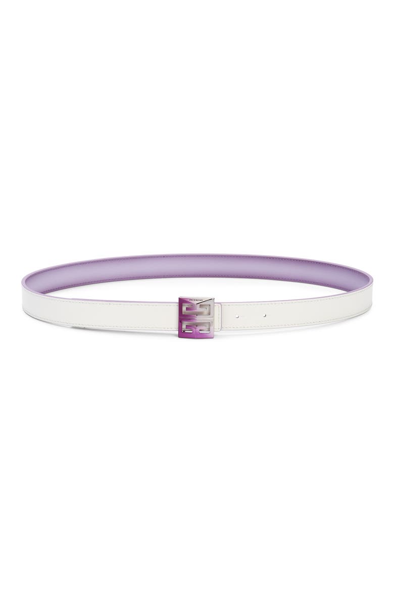 4G Buckle Reversible Skinny Leather Belt, Alternate, color, MAUVE