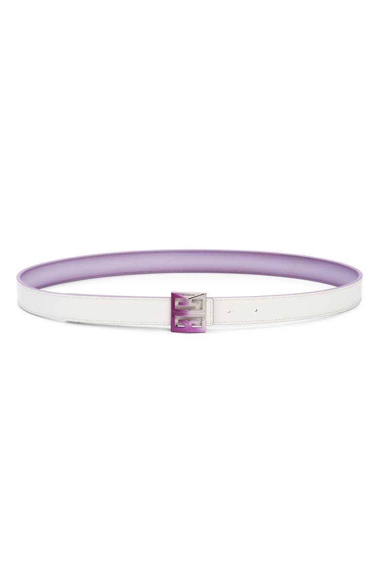 Givenchy 4G Buckle Reversible Skinny Leather Belt, Alternate, color,