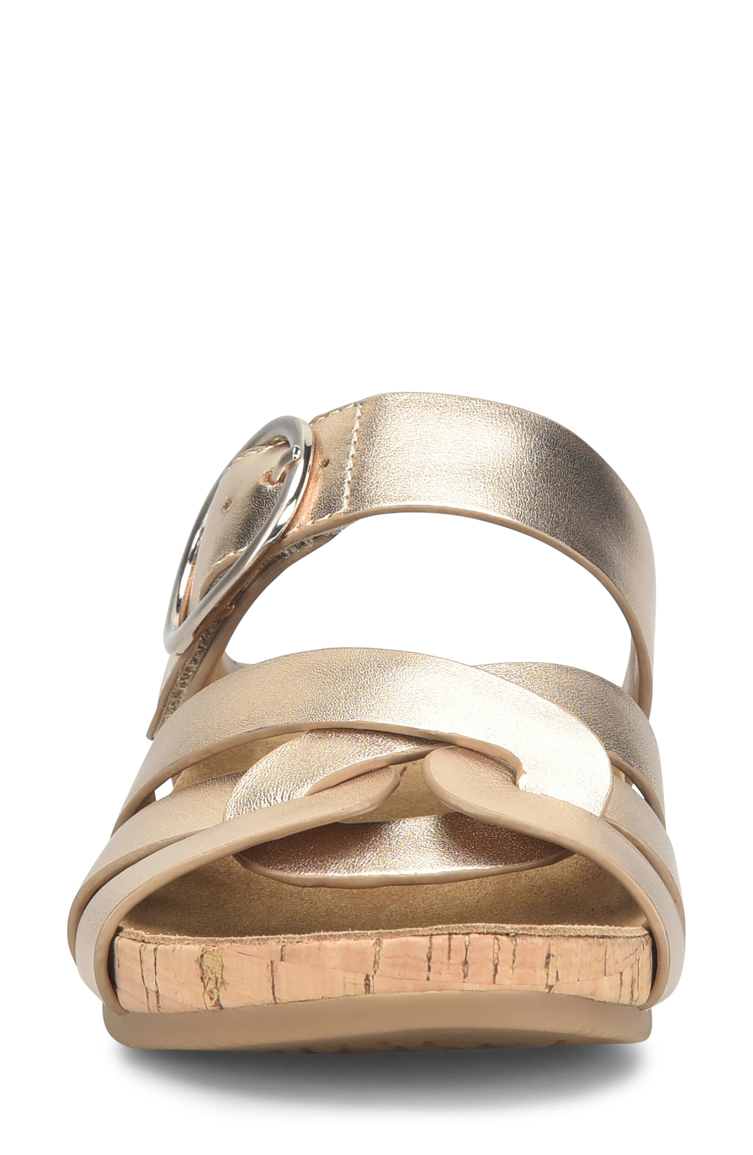 Gianna Platform Wedge Slide Sandal, Alternate, color, GOLD