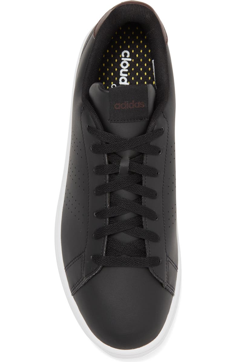 adidas Advantage Tennis Sneaker, Alternate, color, Black/ Black/ Shadow Brown