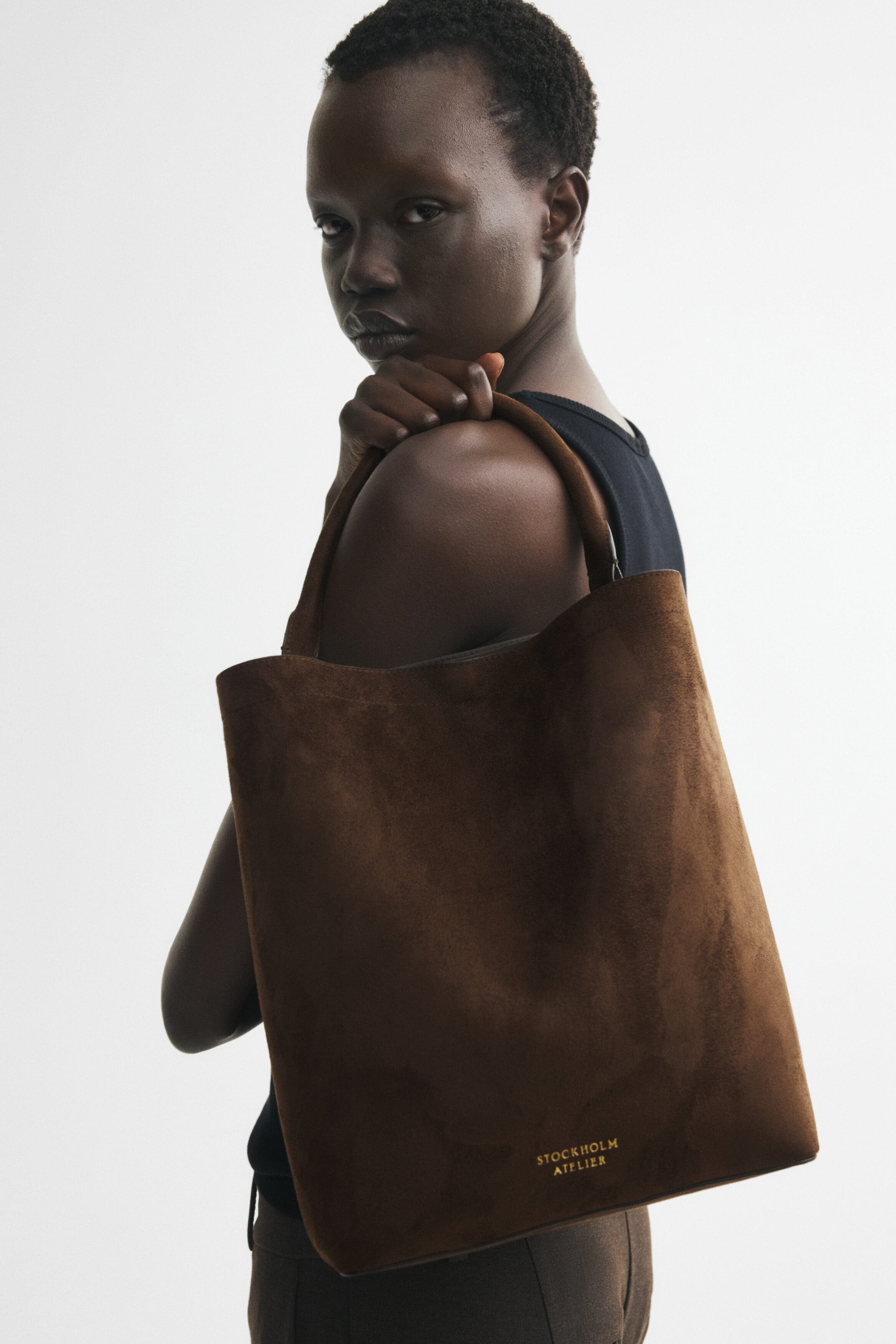 Bucket Bag, Main, color, Dark brown/Stockholm Atelier