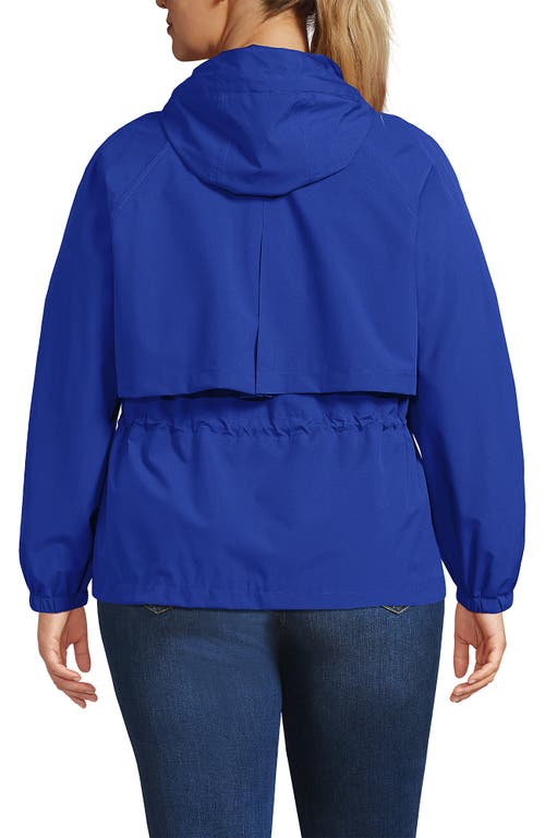 Lands' End Plus Size Squall Packable Rain Jacket In Blue