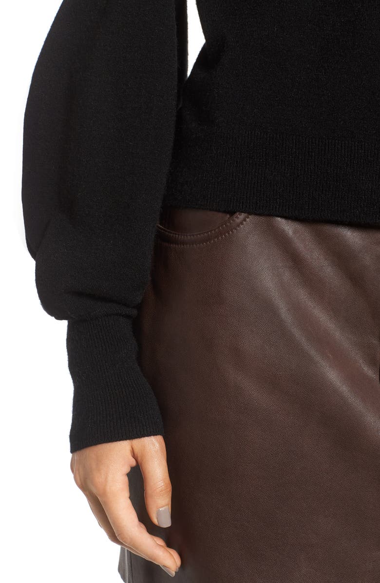 Treasure & Bond x Something Navy Off the Shoulder Sweater, Alternate, color, 