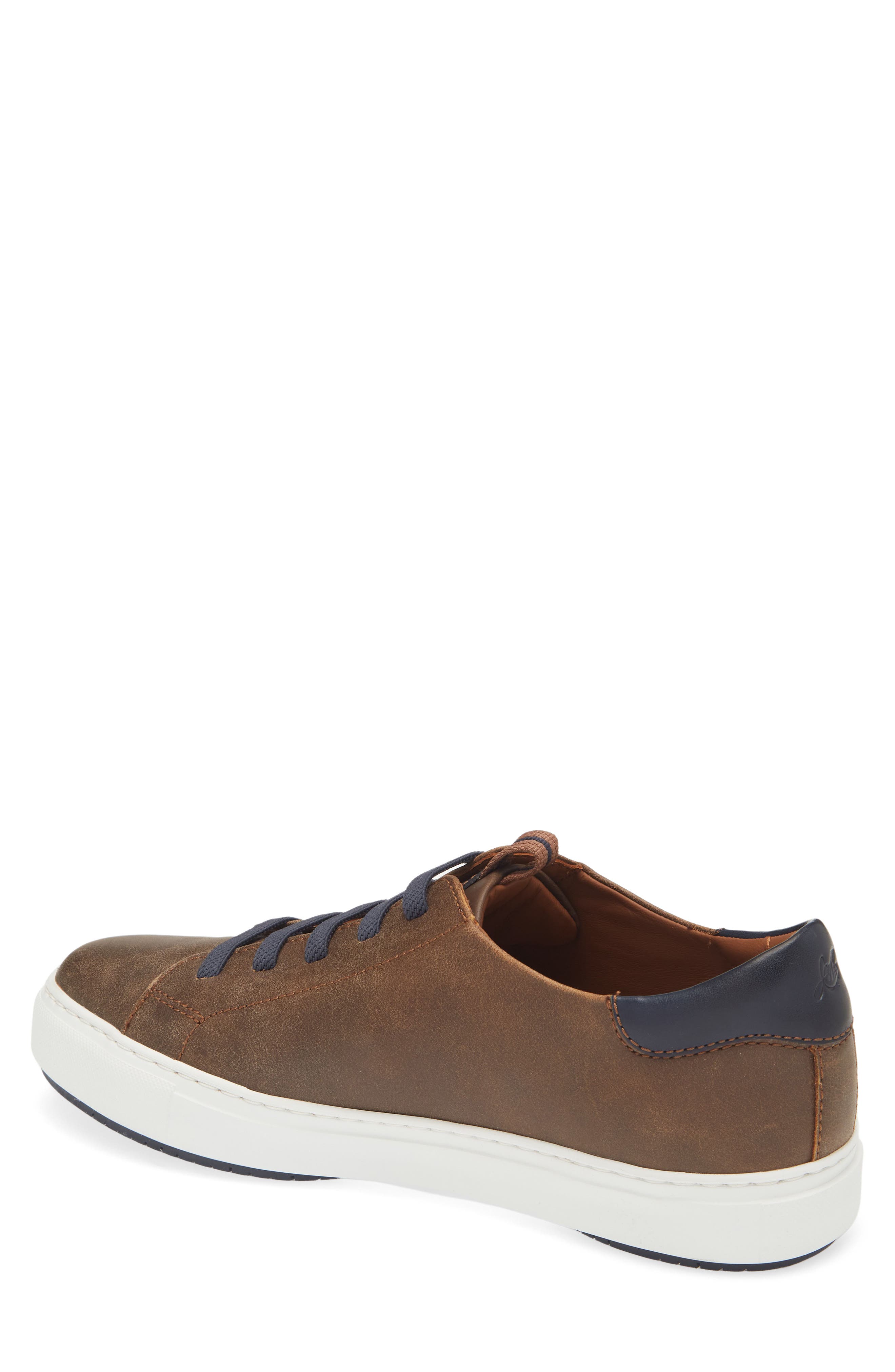 Johnston & Murphy Anson Lace to Toe Sneaker, Alternate, color, Brown Full Grain