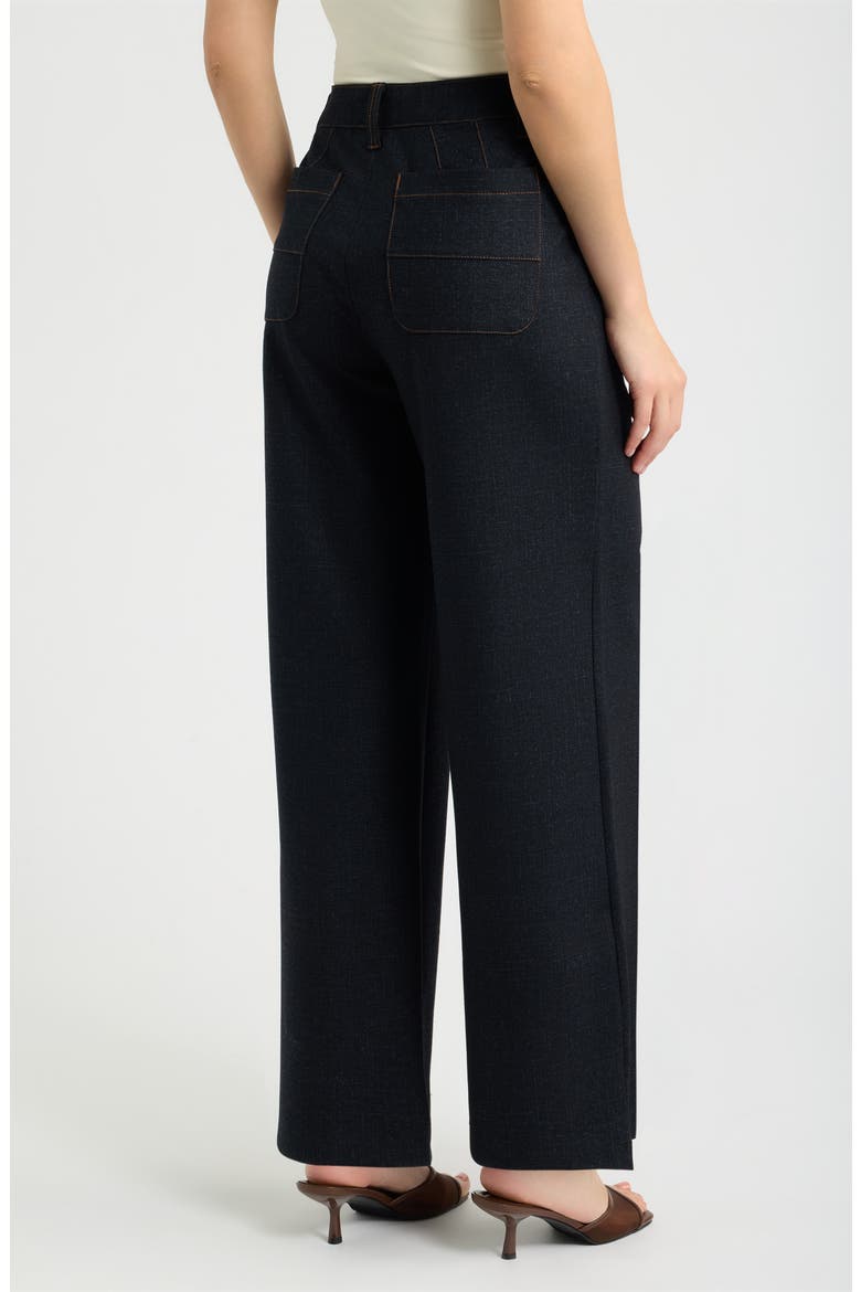 Whitney Skyrise Flat Front Wide Leg Pants, Alternate, color, DARK INDIGO