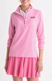 vineyard vines Microstripe Sankaty Half Zip Shep Shirt