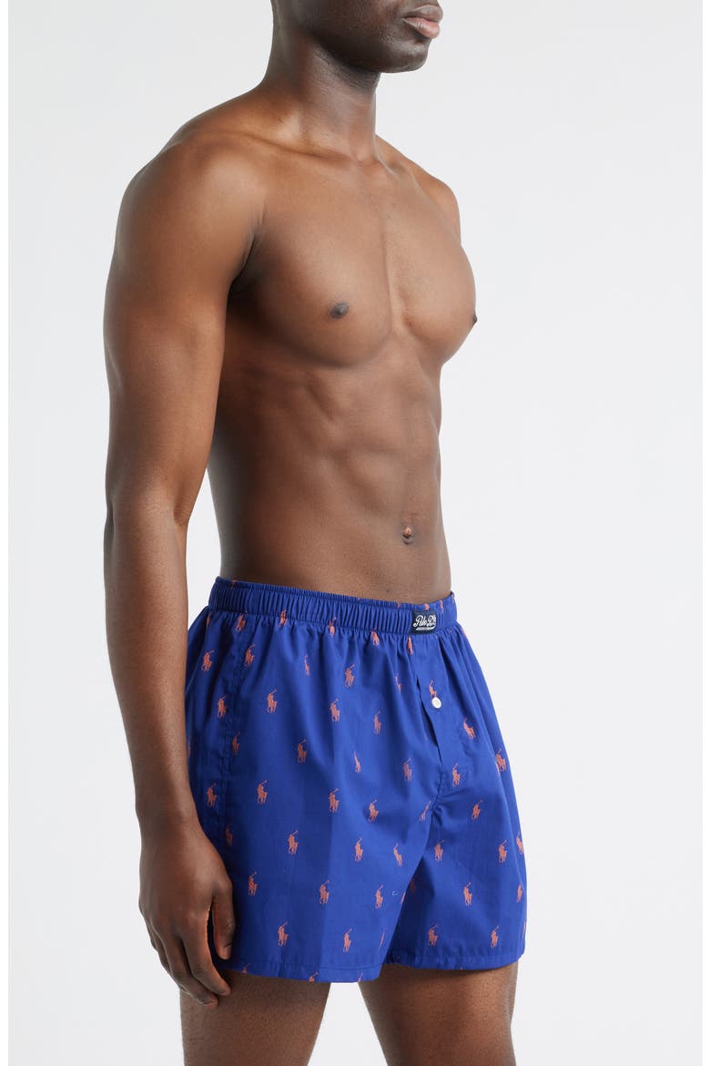 Woven Cotton Boxers, Alternate, color, BOSTON ROYAL SPRING MELON
