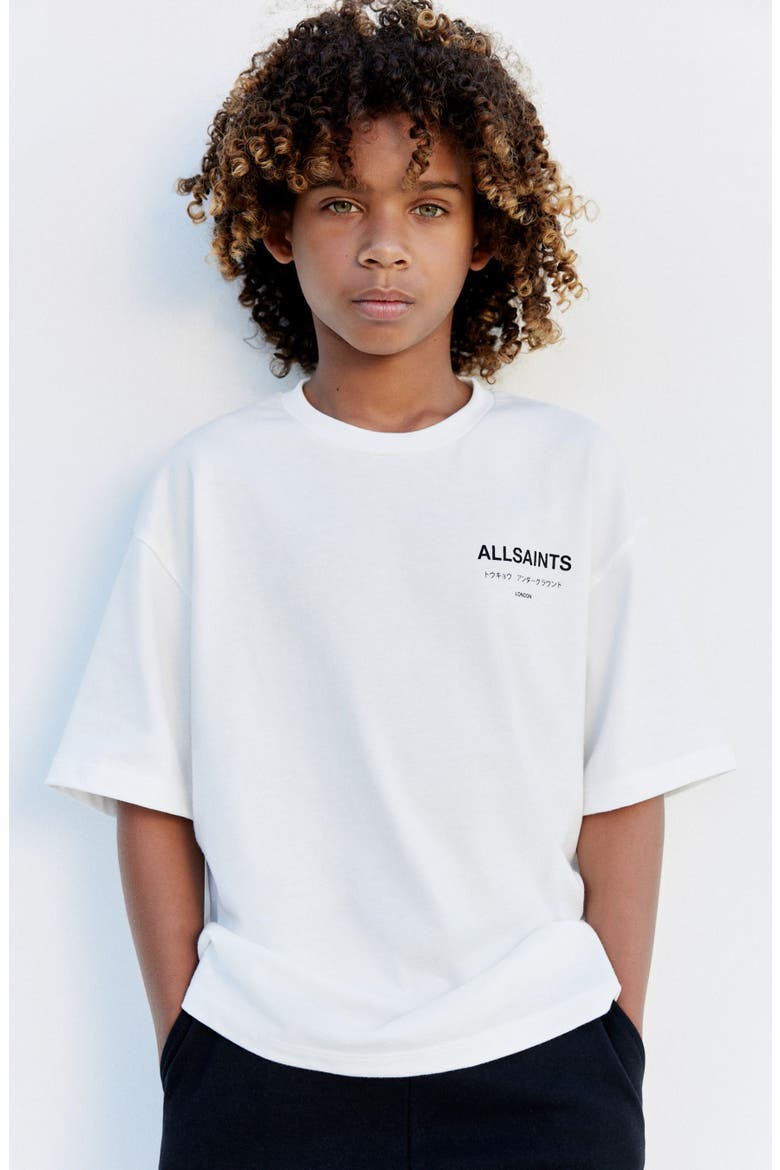 Kids' Oversize Underground Logo Graphic T-Shirt, Alternate, color, WHITE