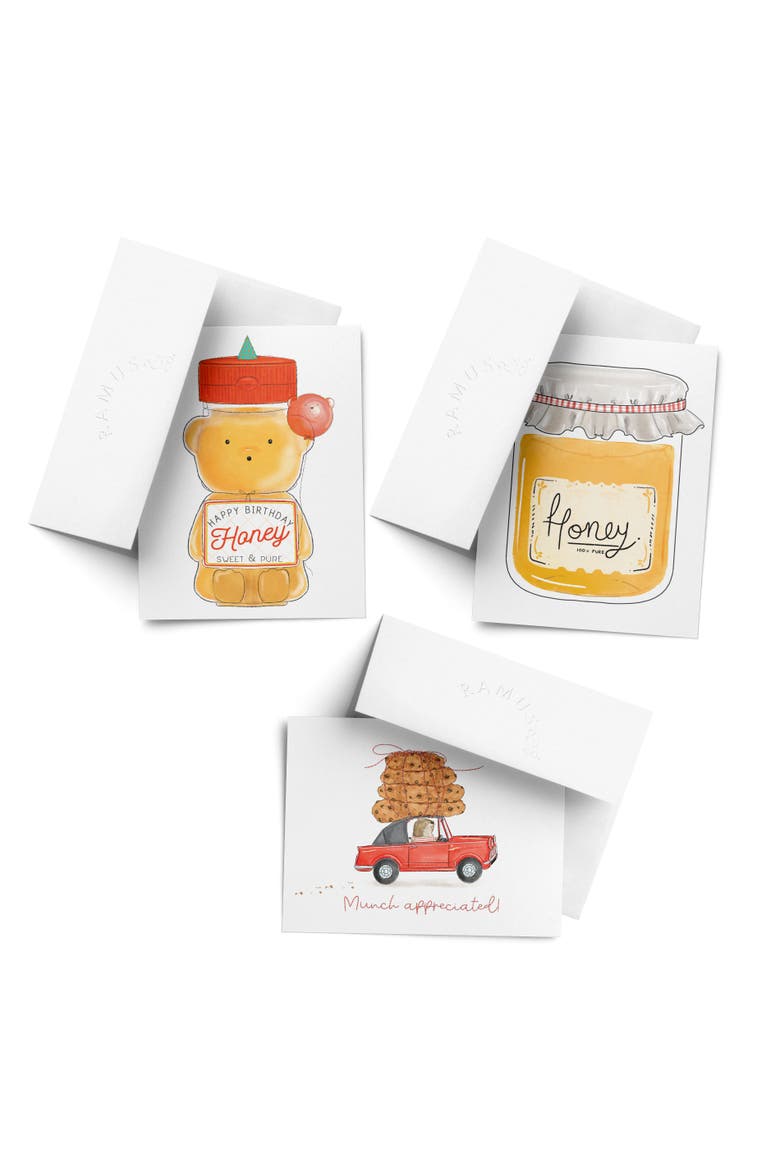 Everyday Greeting Card Pack Sets (3 ct, Assorted) Munch Appreciated, Honey, Honey Bear, Main, color, Multi-Pack