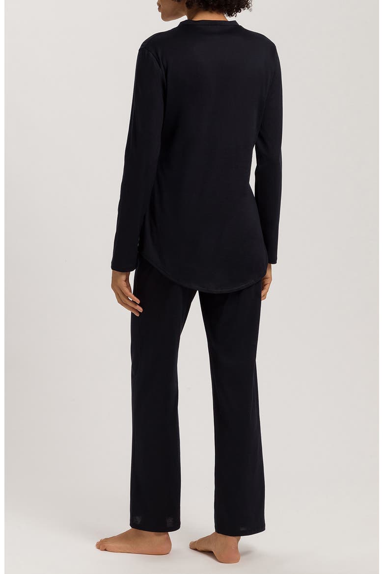 Cotton Deluxe Pajamas, Alternate, color, BLACK