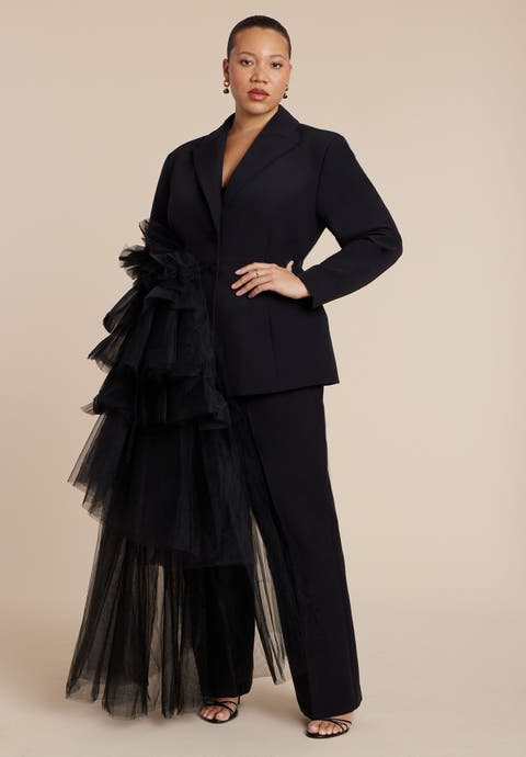 Dramatic Tiered Tulle Blazer (Plus)