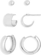 NORDSTROM RACK 3-Pack Hoop & Stud Earrings