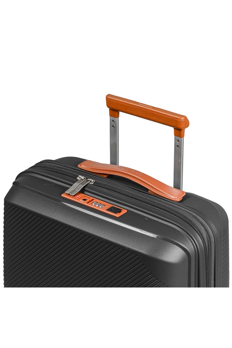 Vintage Aura 20-Inch Hardside Spinner Carry-On, Alternate, color, BLACK