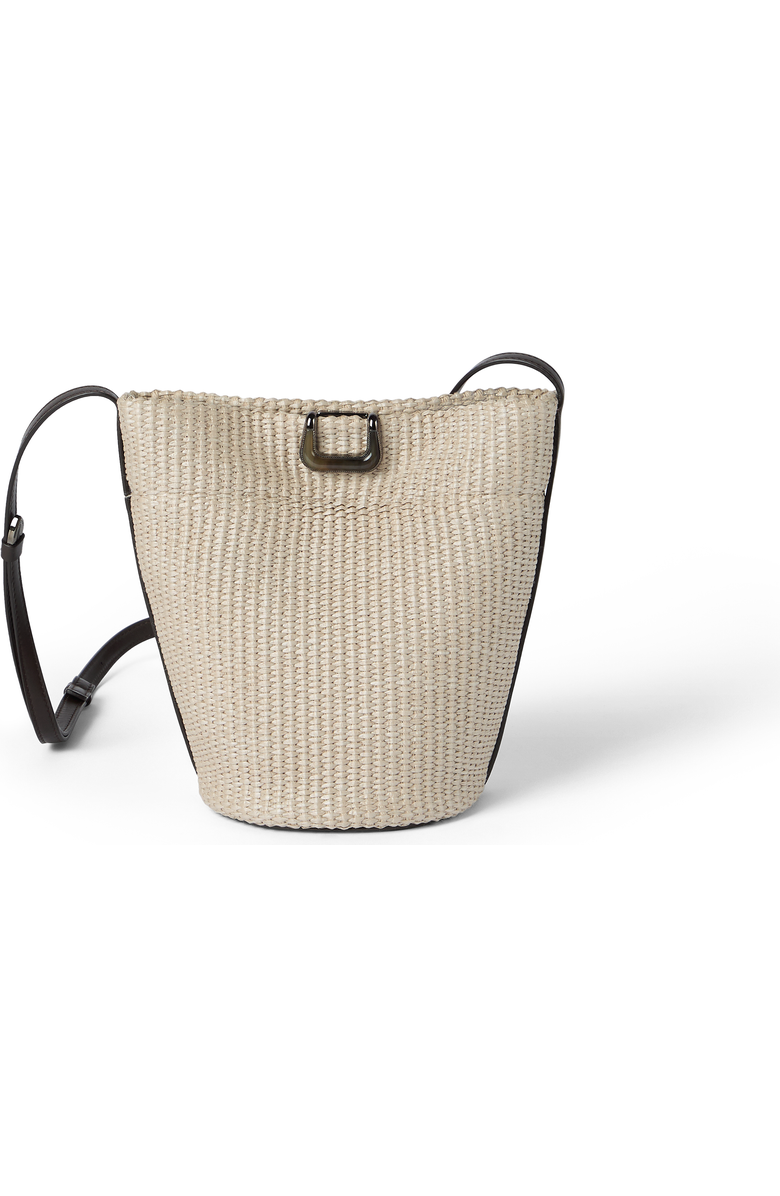 Brunello Cucinelli Sartorial small bucket bag, Main, color, Beige