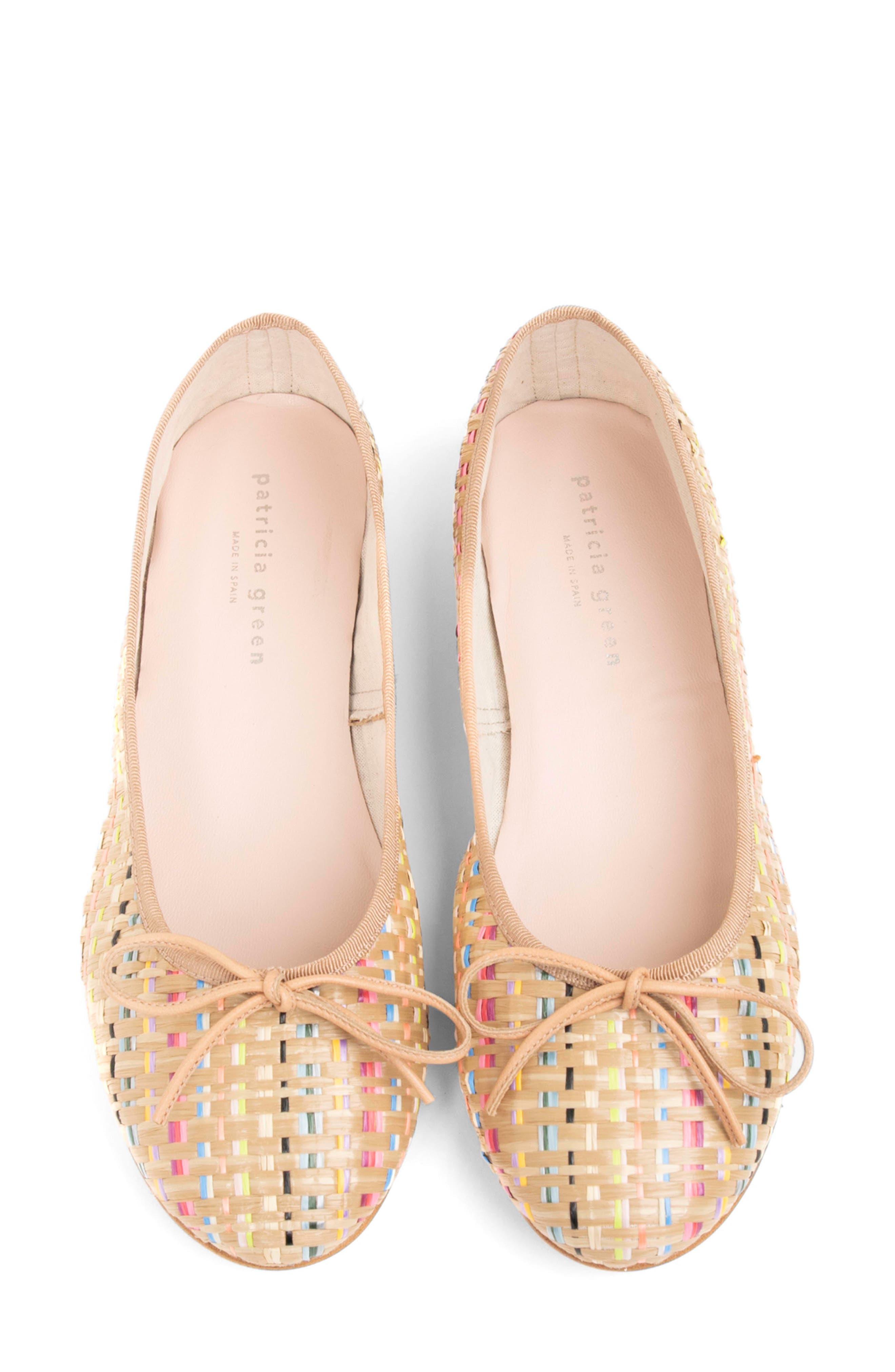 Skim Ballerina Flat, Alternate, color, MULTI RAFFIA