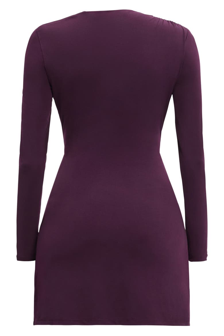 The Abby Long Sleeve Shift Minidress, Alternate, color, PINOT