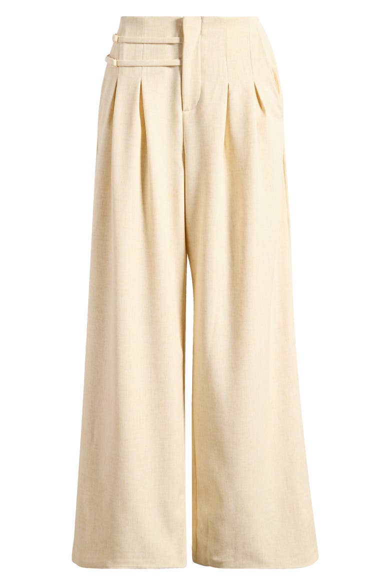 Pleat Front Wide Leg Pants, Alternate, color, BUTTERSCOTCH