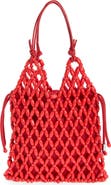STAUD Karla Wood Beaded Shoulder Bag