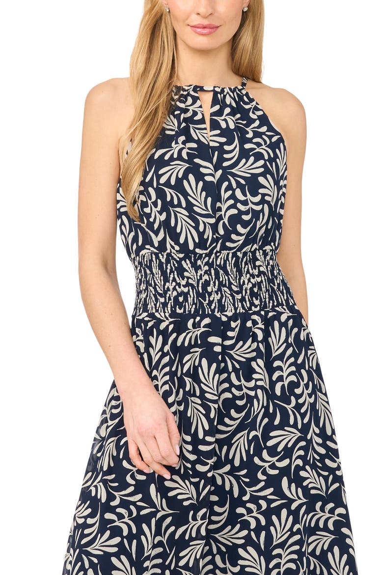 Smocked Waist Handkerchief Hem Dress, Alternate, color, CLASSIC NAVY