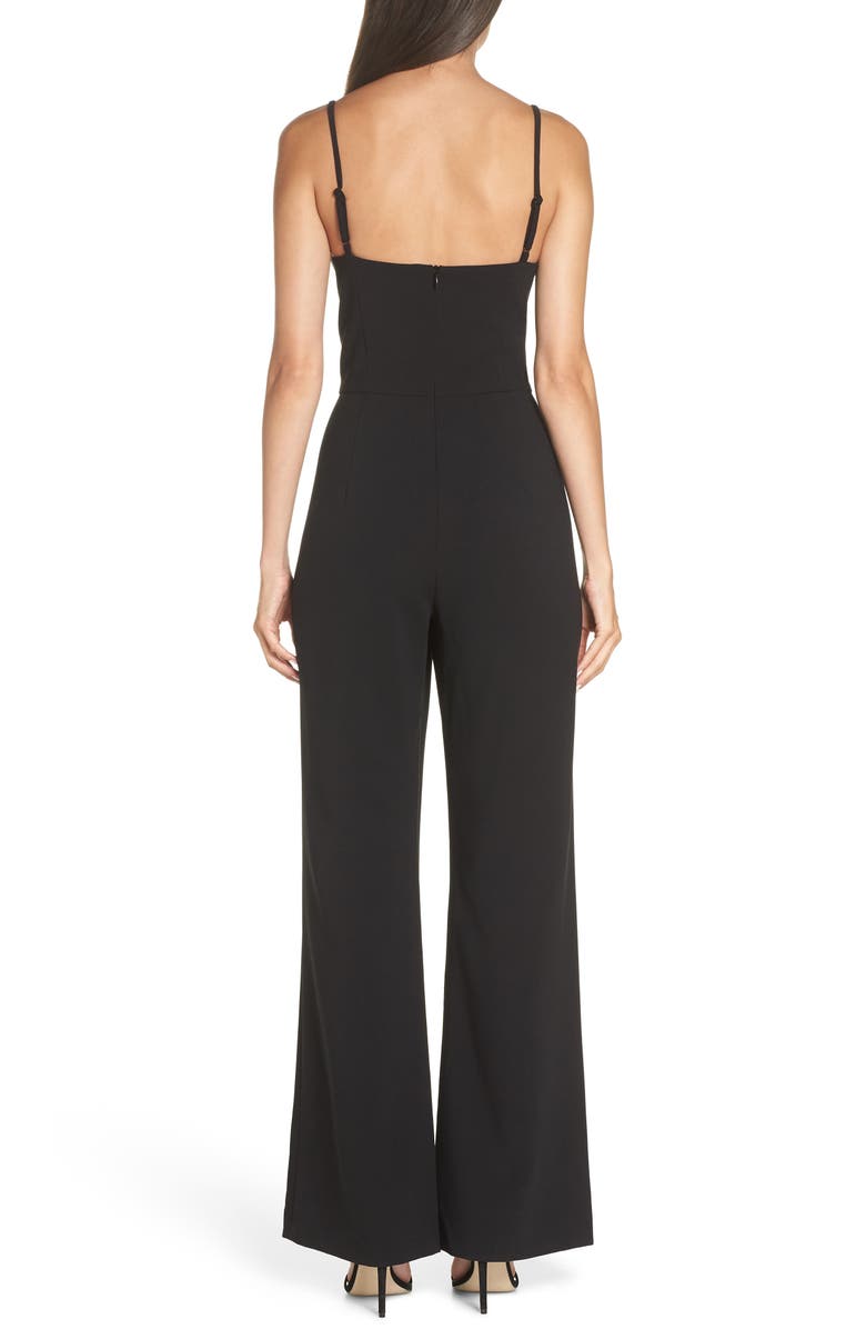 French Connection Sweetheart Whisper Flared Leg Jumpsuit, Alternate, color, 