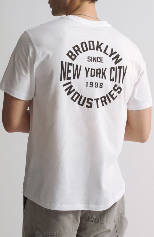Brooklyn Industries Logo Cotton Graphic T-shirt In White