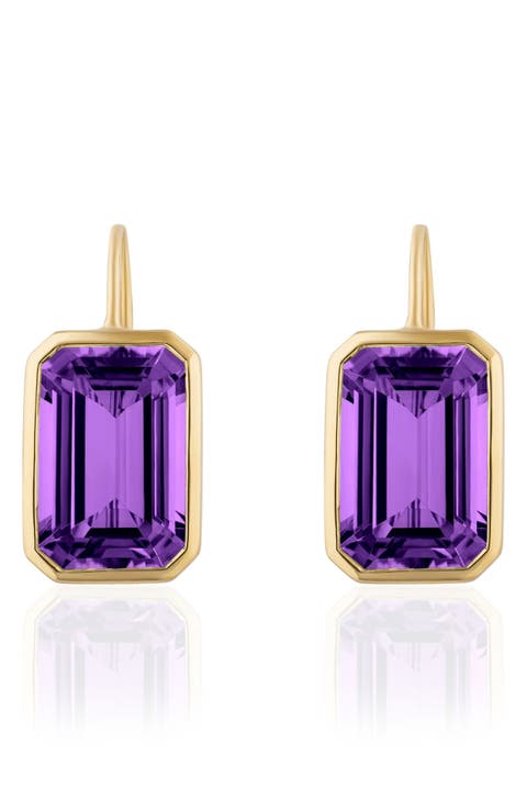 Gossip Emerald Cut Drop Earrings